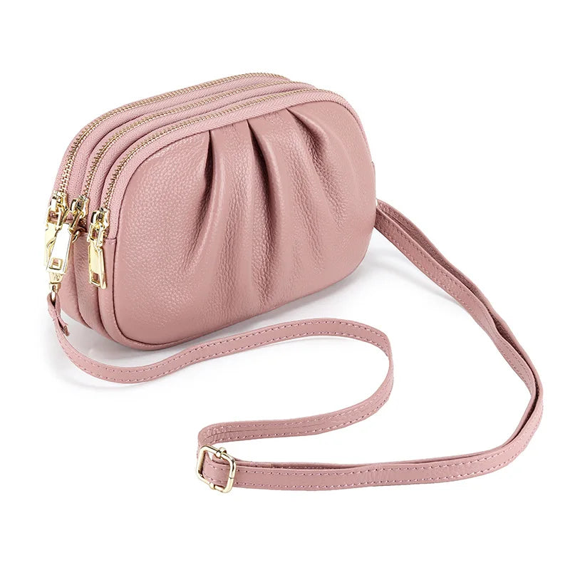 LIZAKOSHT  -  New Women Genuine Leather Handbags Multifunctional Large Capacity Shoulder Bags Portable Cowhide Crossbody Bags Women Luxury Bag