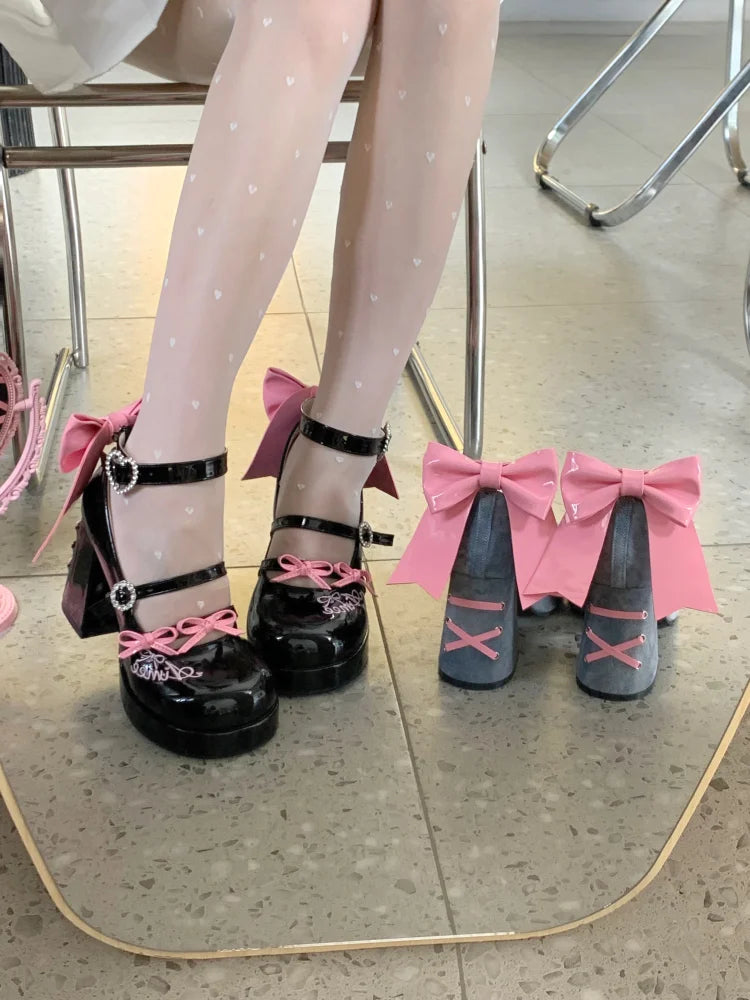LIZAKOSHT  -  Hot Girl High Heels Y2k Original Lolita Fashion Street Girl Single Shoes Japanese Sweet Loli Tea Party Single Shoes