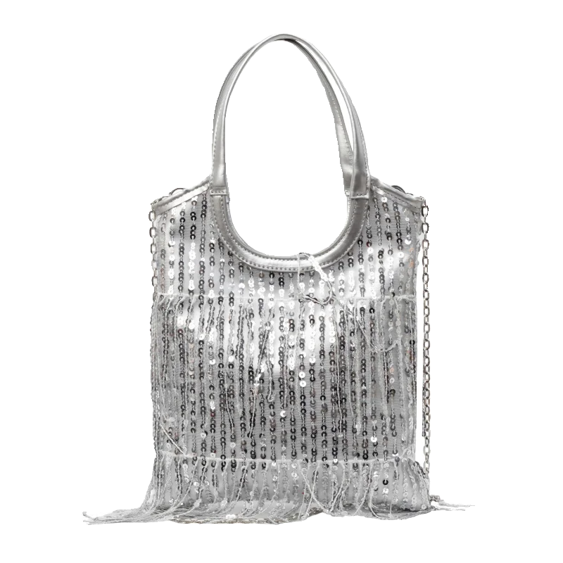 LIZAKOSHT  -  Trendy Design Sequin Tassels Tote Handbags and Purses Women Shoulder Crossbody Bags 2024 New Messenger Clutches Bag High Quality