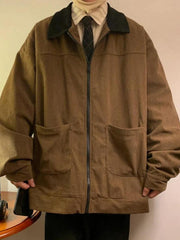 LAST DAY 50%OFF-Contrast vintage corduroy jacket