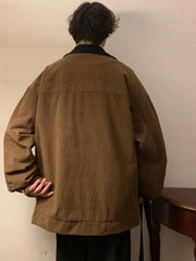 LAST DAY 50%OFF-Contrast vintage corduroy jacket