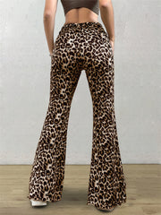 LIZAKOSHT  -  Leopard Flare Pants