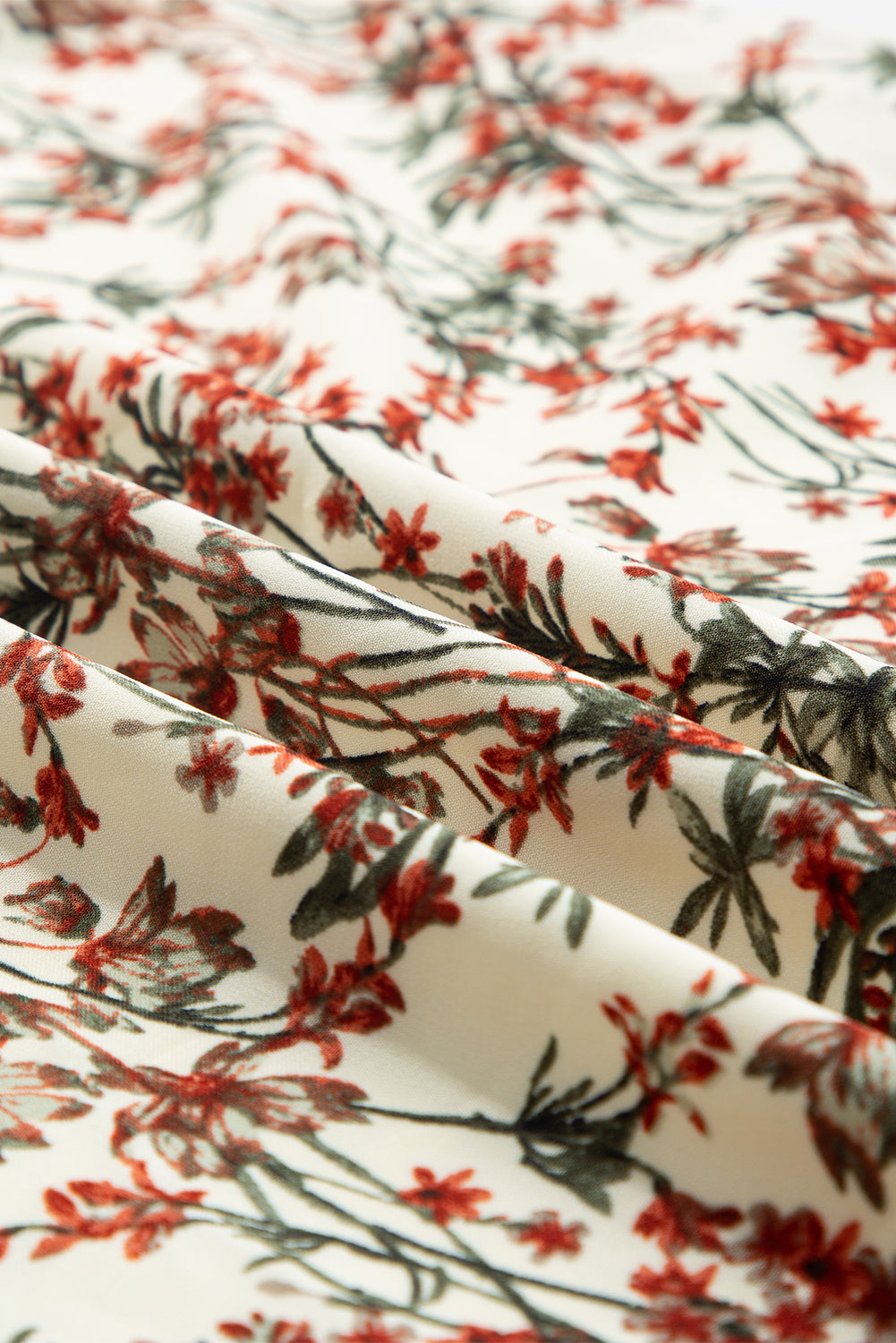 LIZAKOSHT  -  Floral Round Neck Long Sleeve Dress