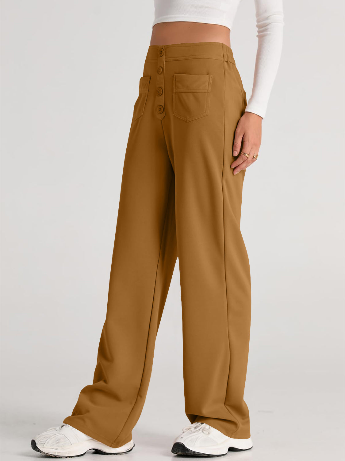 LIZAKOSHT  -  High Waist Wide Leg Pants