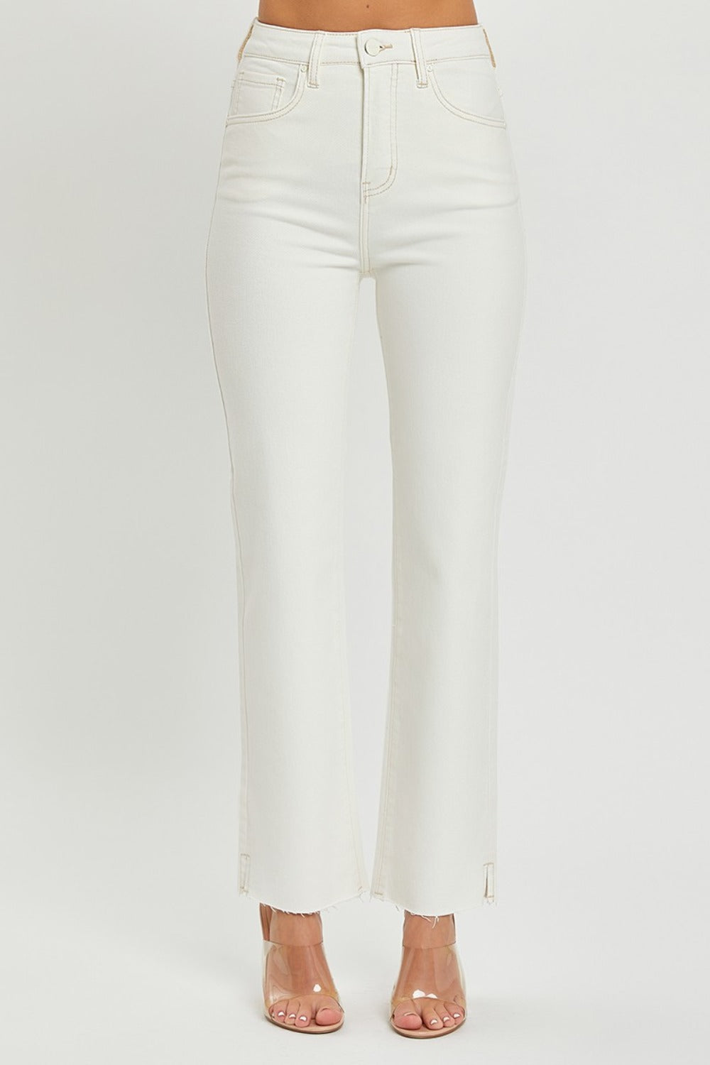 LIZAKOSHT  -  Full Size High Rise Tummy Control Straight Jeans