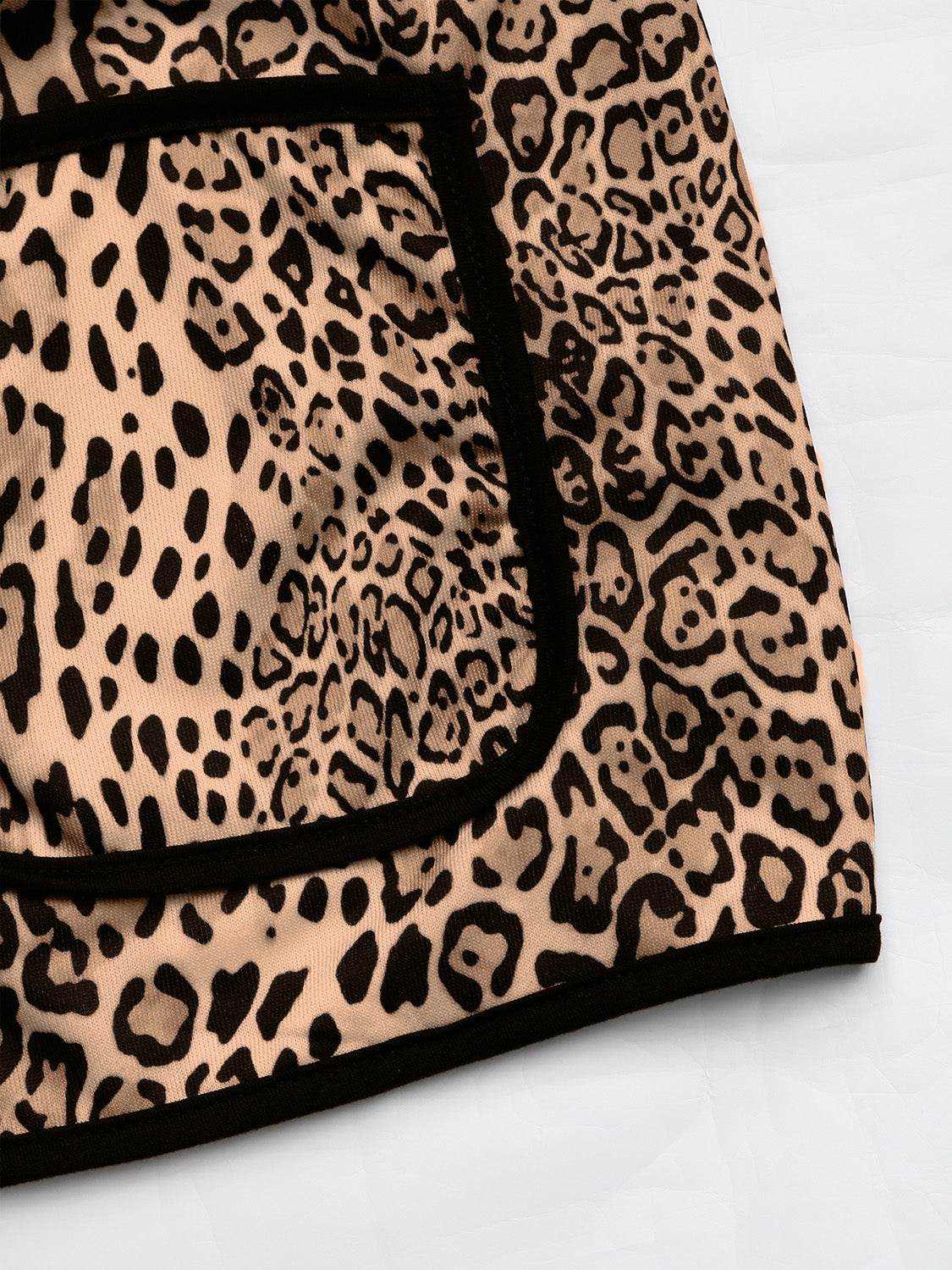 LIZAKOSHT  -  Perfee Leopard Open Front Long Sleeve Jacket