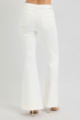 LIZAKOSHT  -  Full Size High Rise Front Patch Pocket Flare Jeans