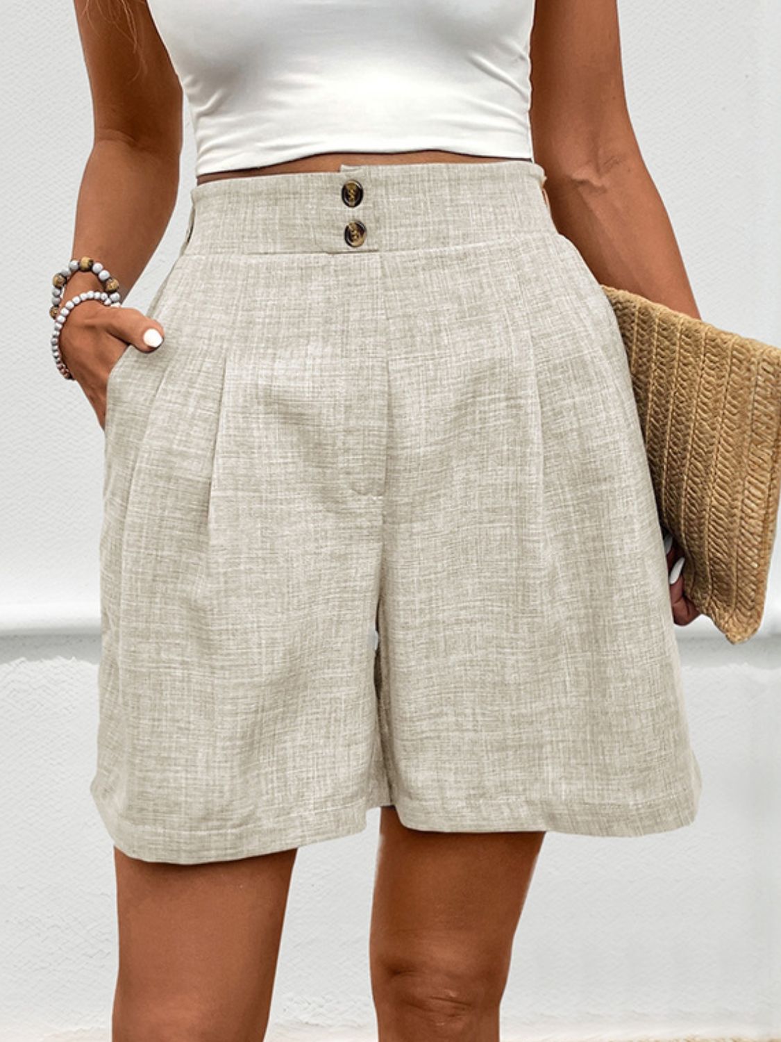 LIZAKOSHT  -  Perfee Frill Shorts with Pockets