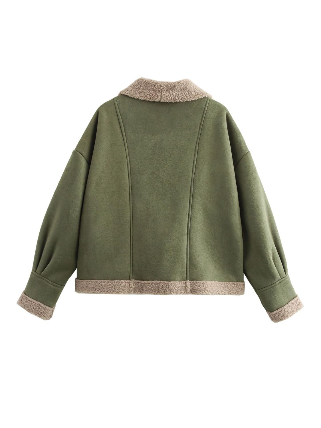 LIZAKOSHT  -  Collared Neck Long Sleeve Jacket