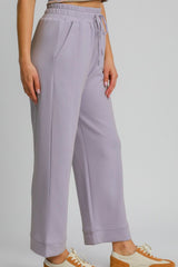 LIZAKOSHT  -  Umgee Drawstring Elastic Waist Wide Leg Pants