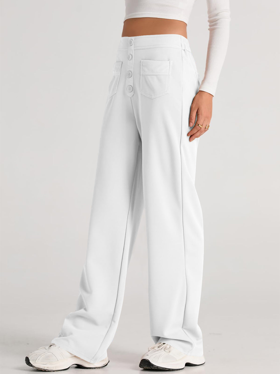 LIZAKOSHT  -  High Waist Wide Leg Pants