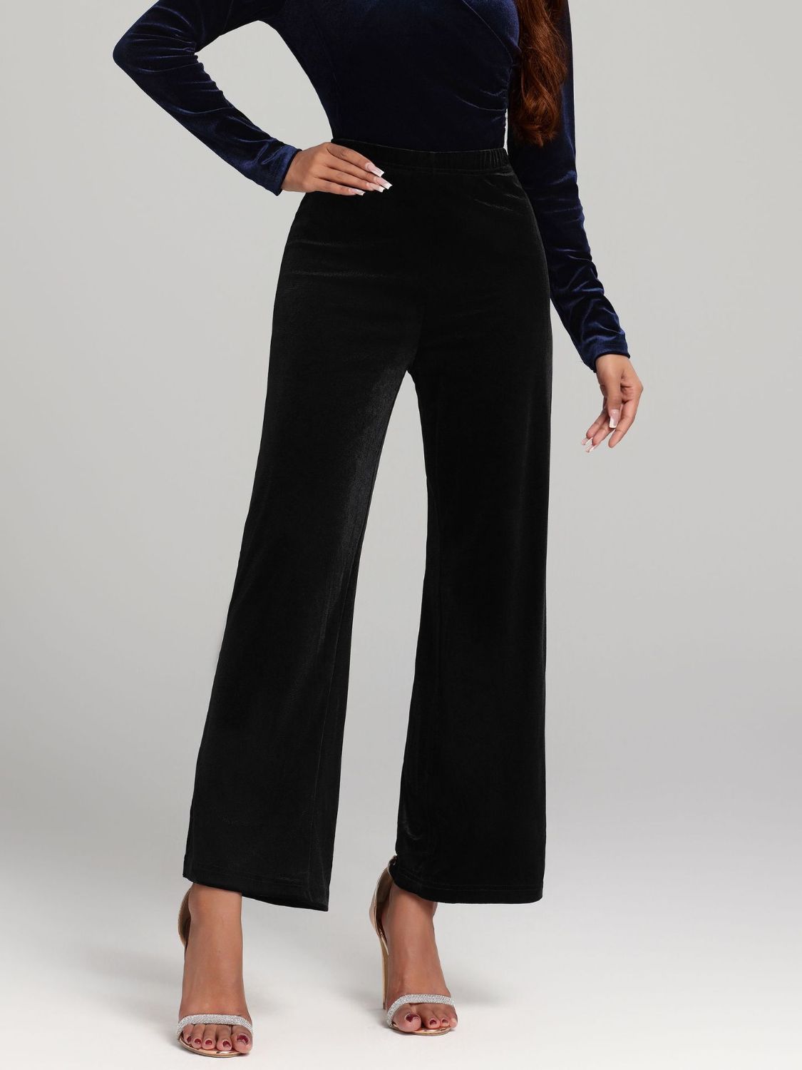 LIZAKOSHT  -  High Waist Wide Leg Pants