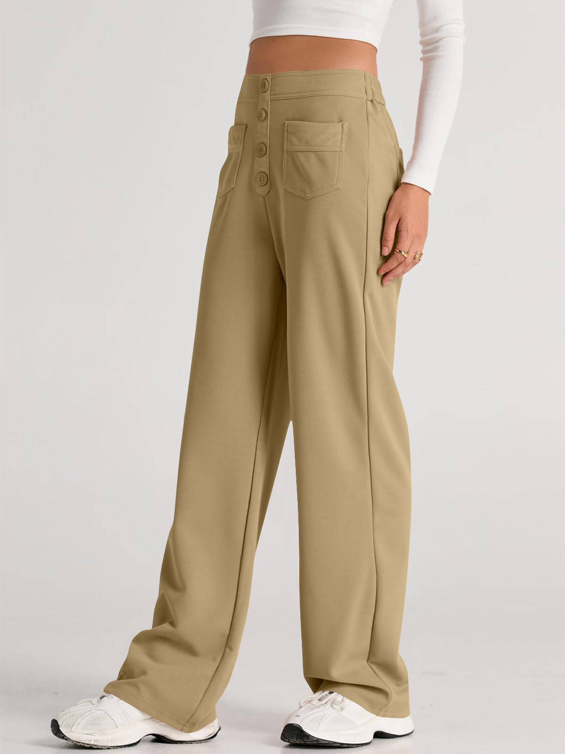LIZAKOSHT  -  High Waist Wide Leg Pants