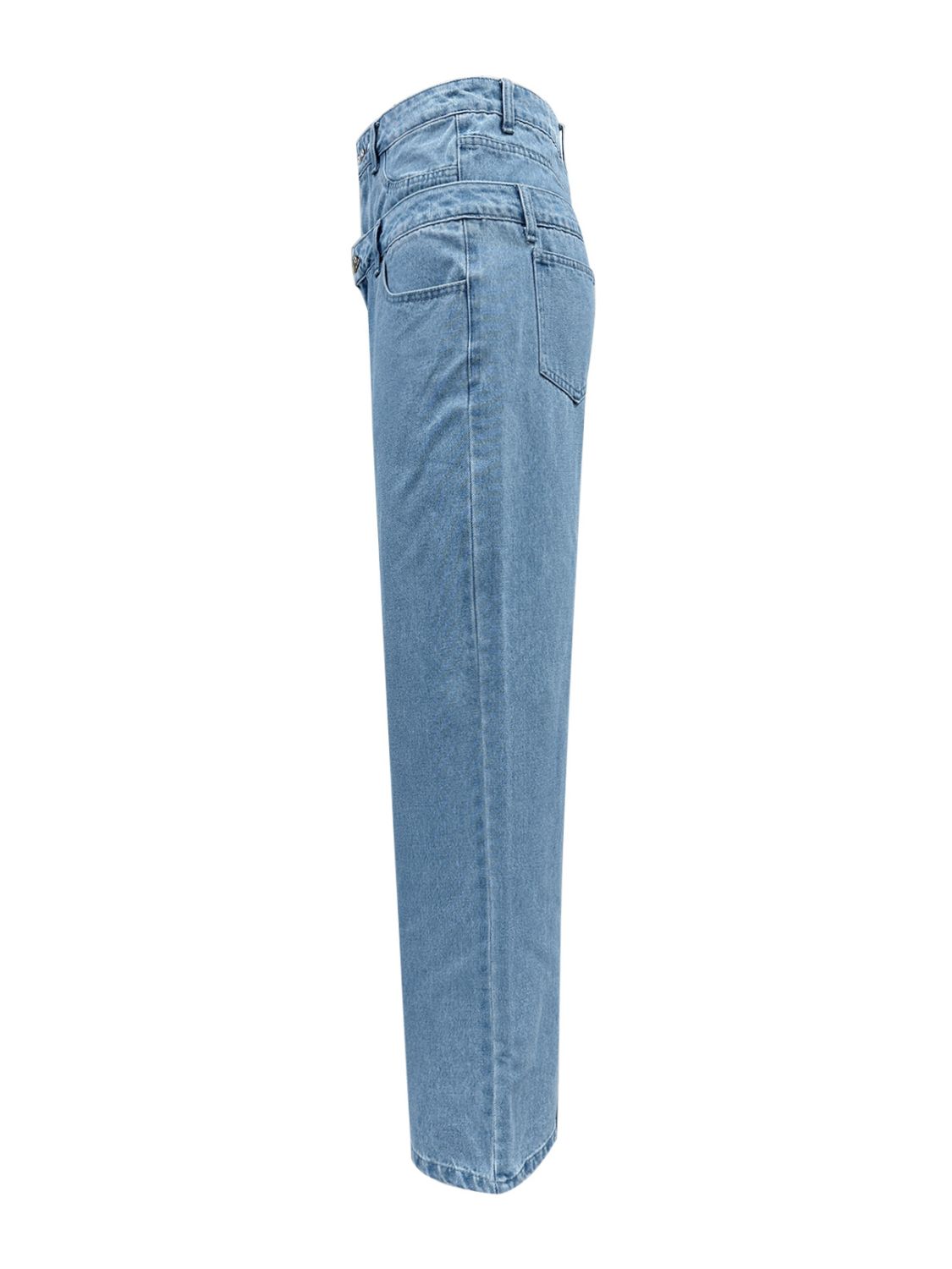 LIZAKOSHT  -  Faux Layered High Waist Jeans