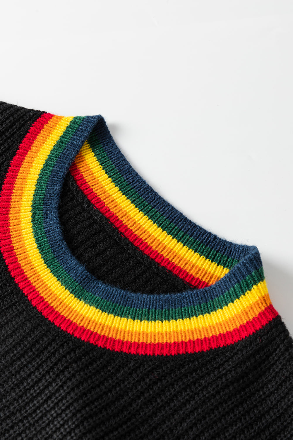 LIZAKOSHT  -  MERRY & BRIGHT Ribbed Round Neck Sweater
