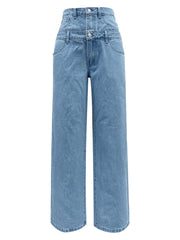 LIZAKOSHT  -  Faux Layered High Waist Jeans