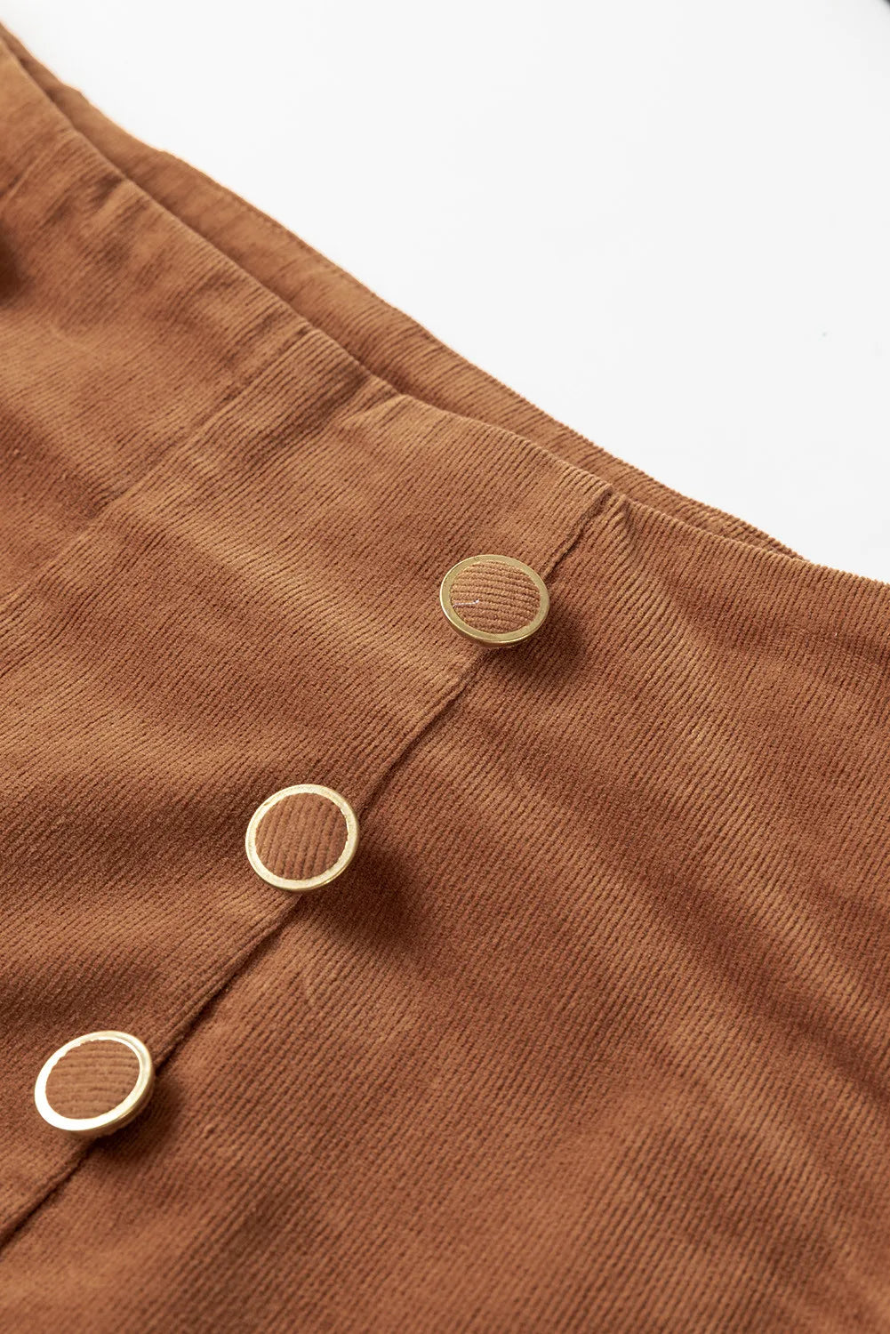 LIZAKOSHT  -  Decorative Button Straight Leg Pants