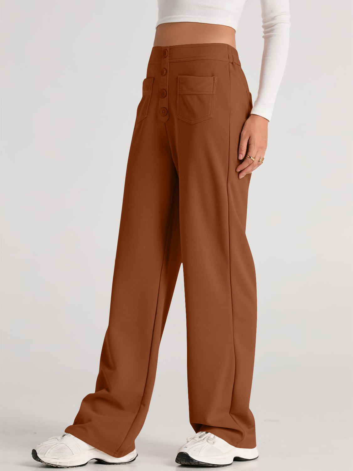 LIZAKOSHT  -  High Waist Wide Leg Pants
