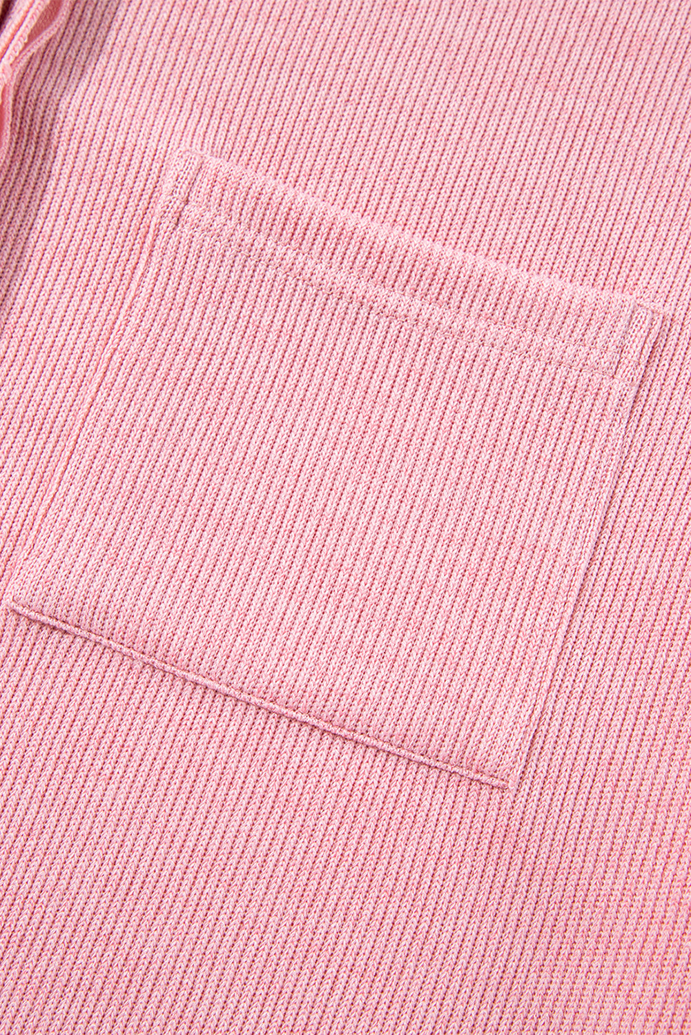 LIZAKOSHT  -  Pocketed Half Button Long Sleeve Sweatshirt