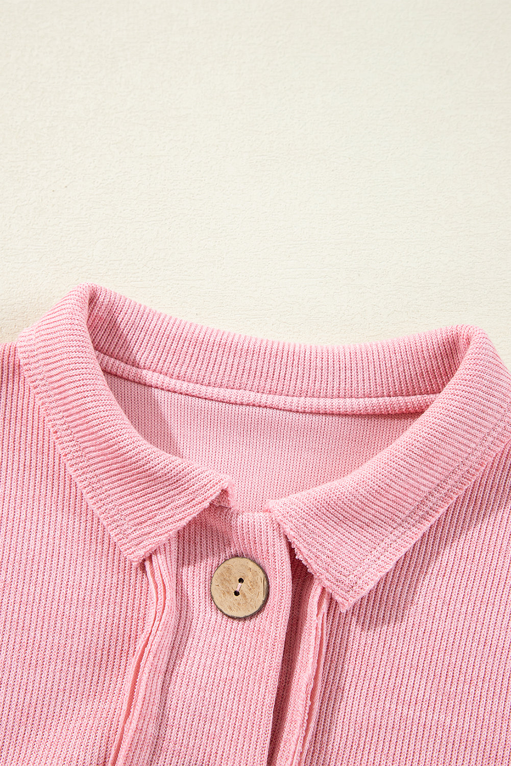 LIZAKOSHT  -  Pocketed Half Button Long Sleeve Sweatshirt