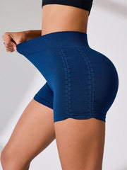 LIZAKOSHT  -  Side Ruched High Rise Active Shorts