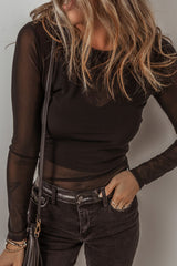 LIZAKOSHT  -  V-Neck Cami and Round Neck Long Sleeve Bodysuit Set