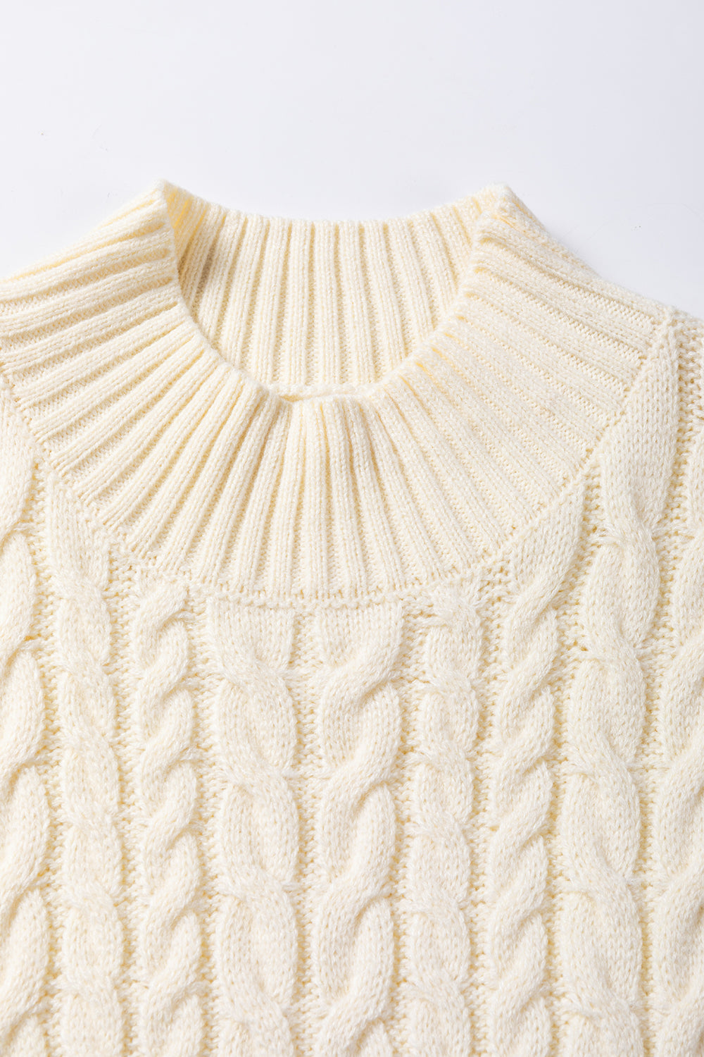 LIZAKOSHT  -  Cable Knit Turtleneck Sweater Vest