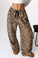 LIZAKOSHT  -  Leopard Wide Leg Pants