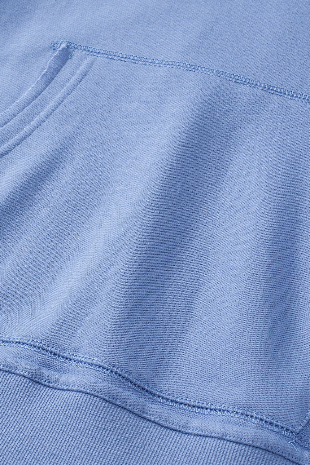 LIZAKOSHT  -  Exposed Seam Kangaroo Pocket Long Sleeve Hoodie