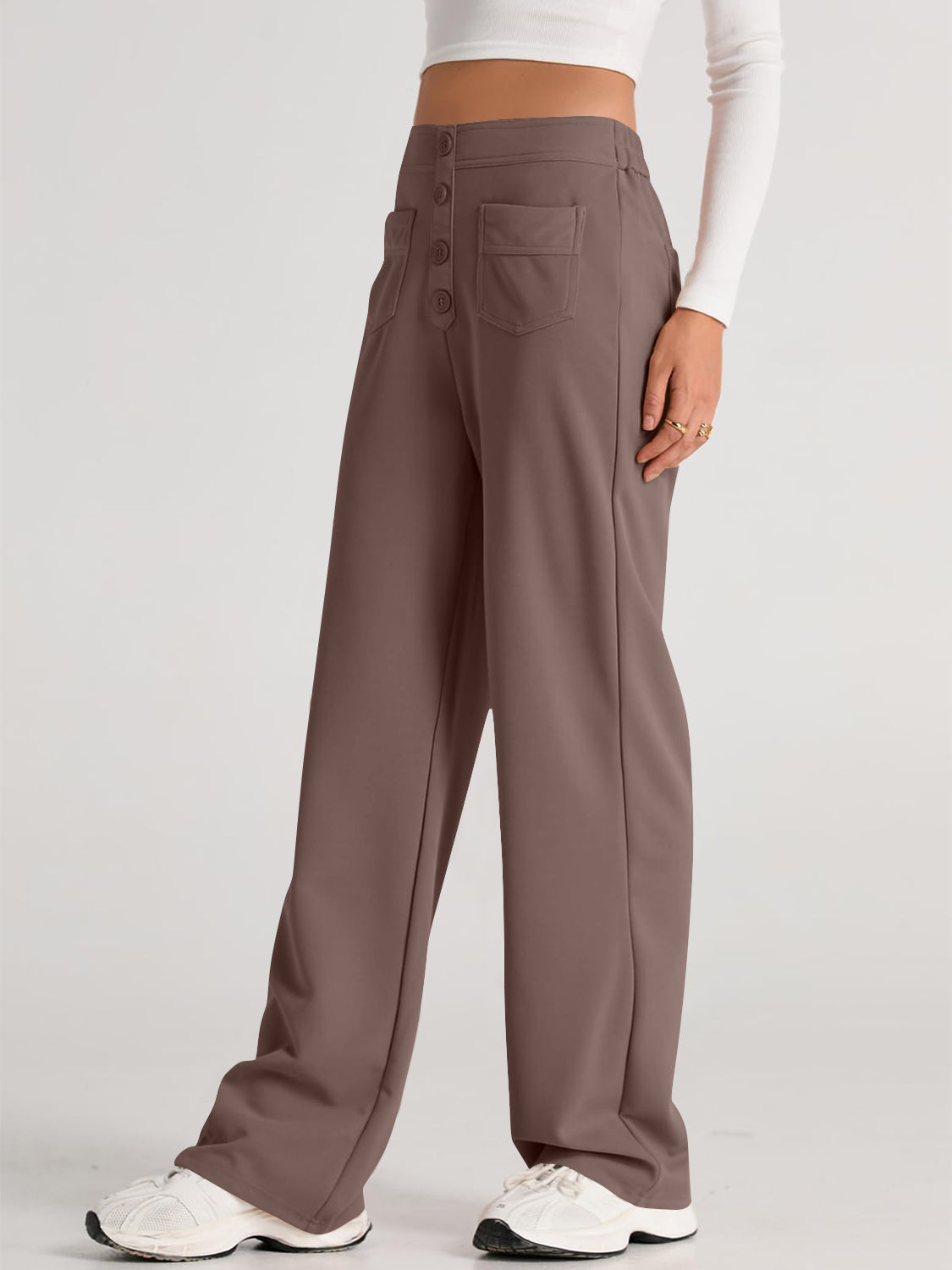 LIZAKOSHT  -  High Waist Wide Leg Pants