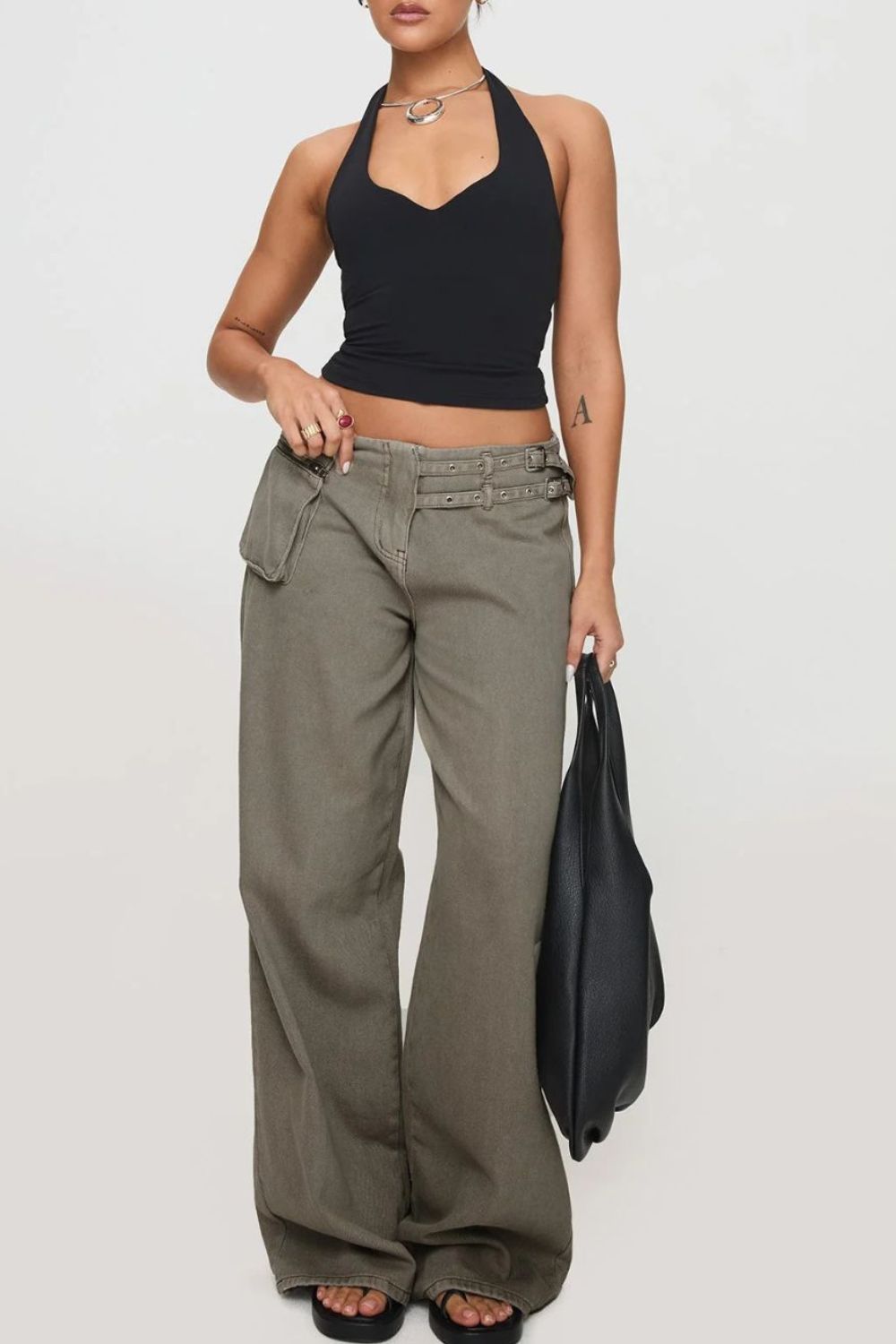 LIZAKOSHT  -  Wide Leg Jeans with Pockets