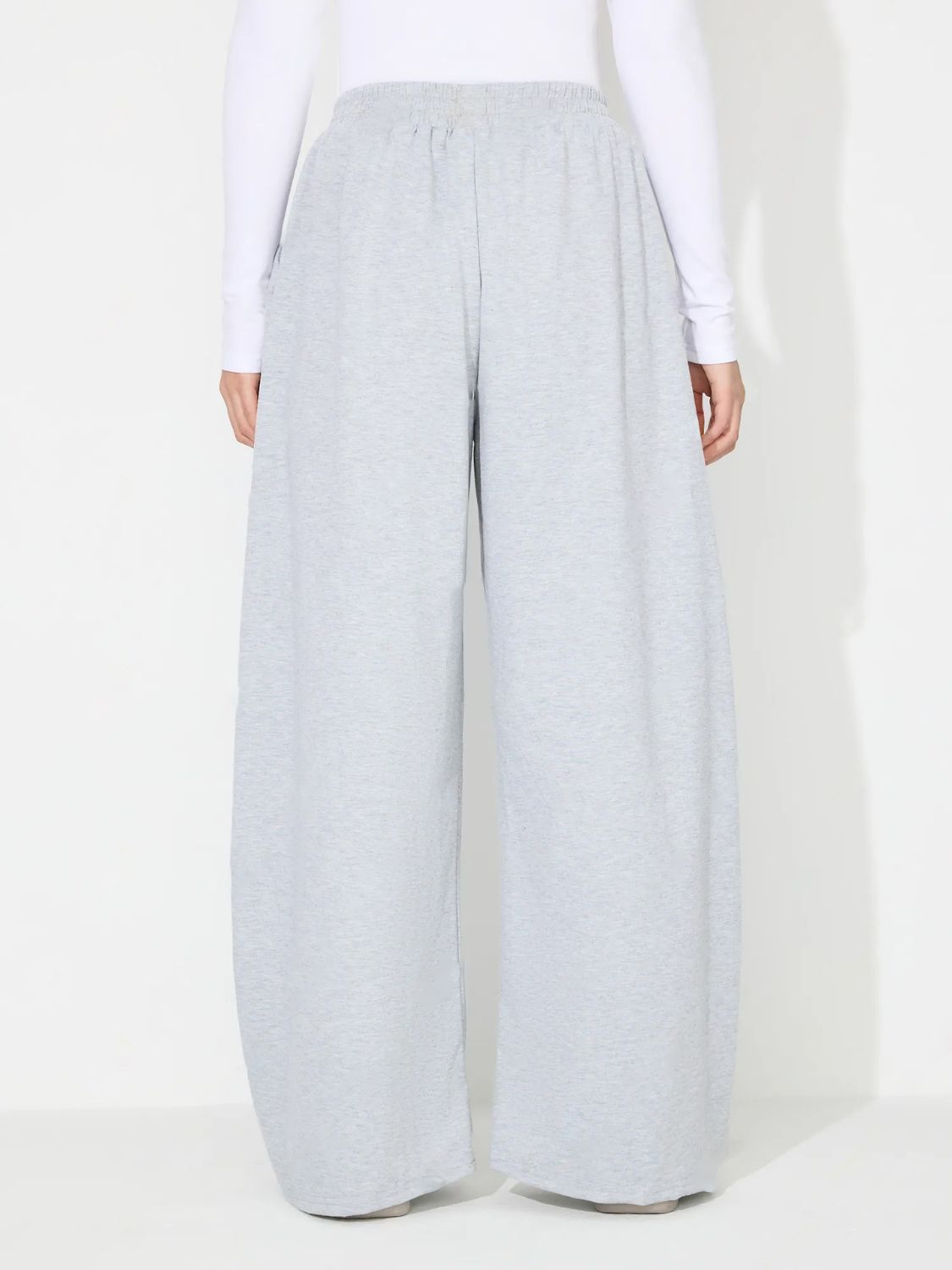 LIZAKOSHT  -  Elastic Waist Wide Leg Pants with Pockets