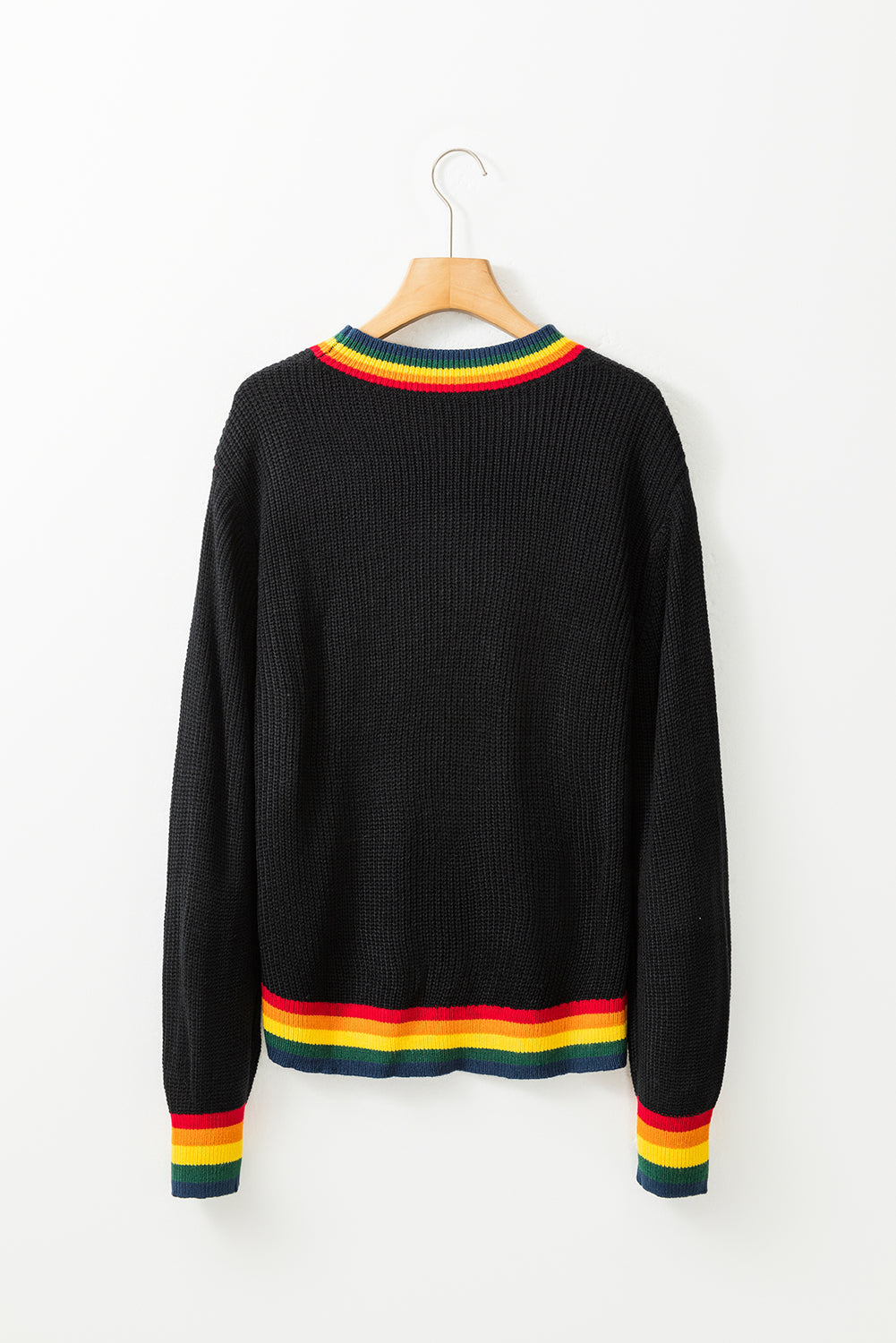 LIZAKOSHT  -  MERRY & BRIGHT Ribbed Round Neck Sweater
