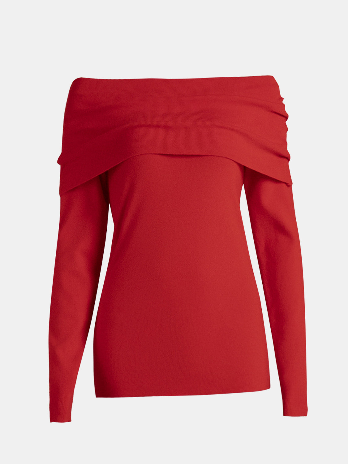 LIZAKOSHT  -  Off-Shoulder Long Sleeve Sweater