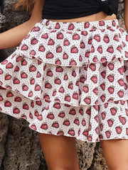 LIZAKOSHT  -  Perfee Layered Printed Mini Skirt