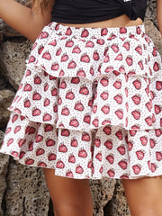 LIZAKOSHT  -  Perfee Layered Printed Mini Skirt