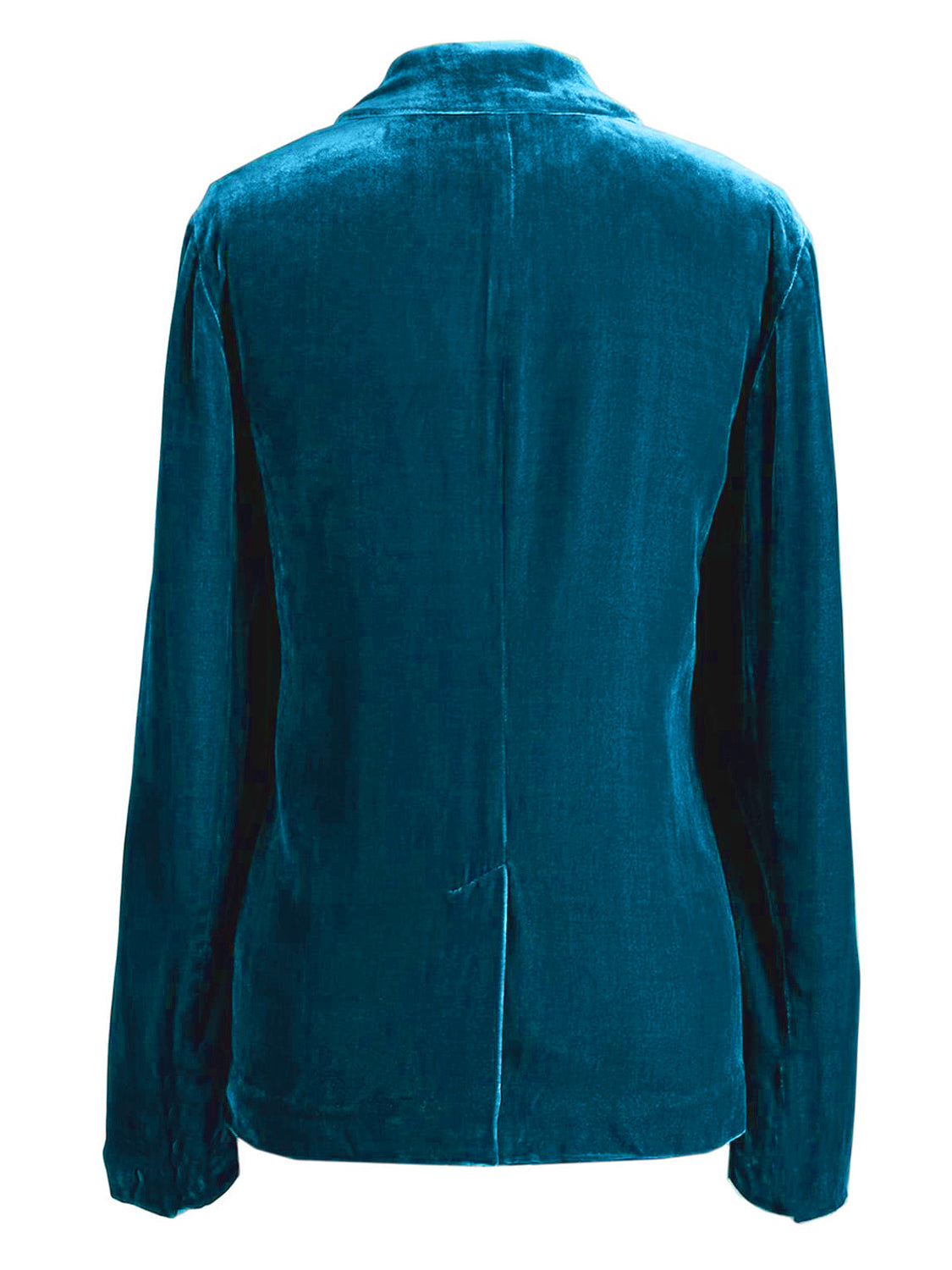 LIZAKOSHT  -  Pocketed Button Up Lapel Collar Blazer
