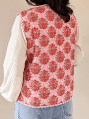 LIZAKOSHT  -  Tied Sleeveless Vest Coat