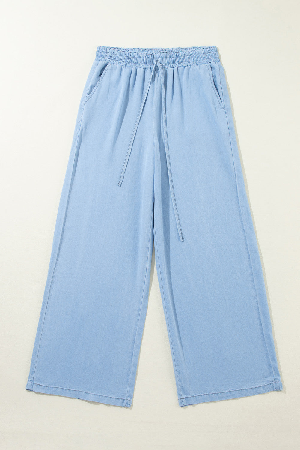 LIZAKOSHT  -  Drawstring Wide Leg Jeans