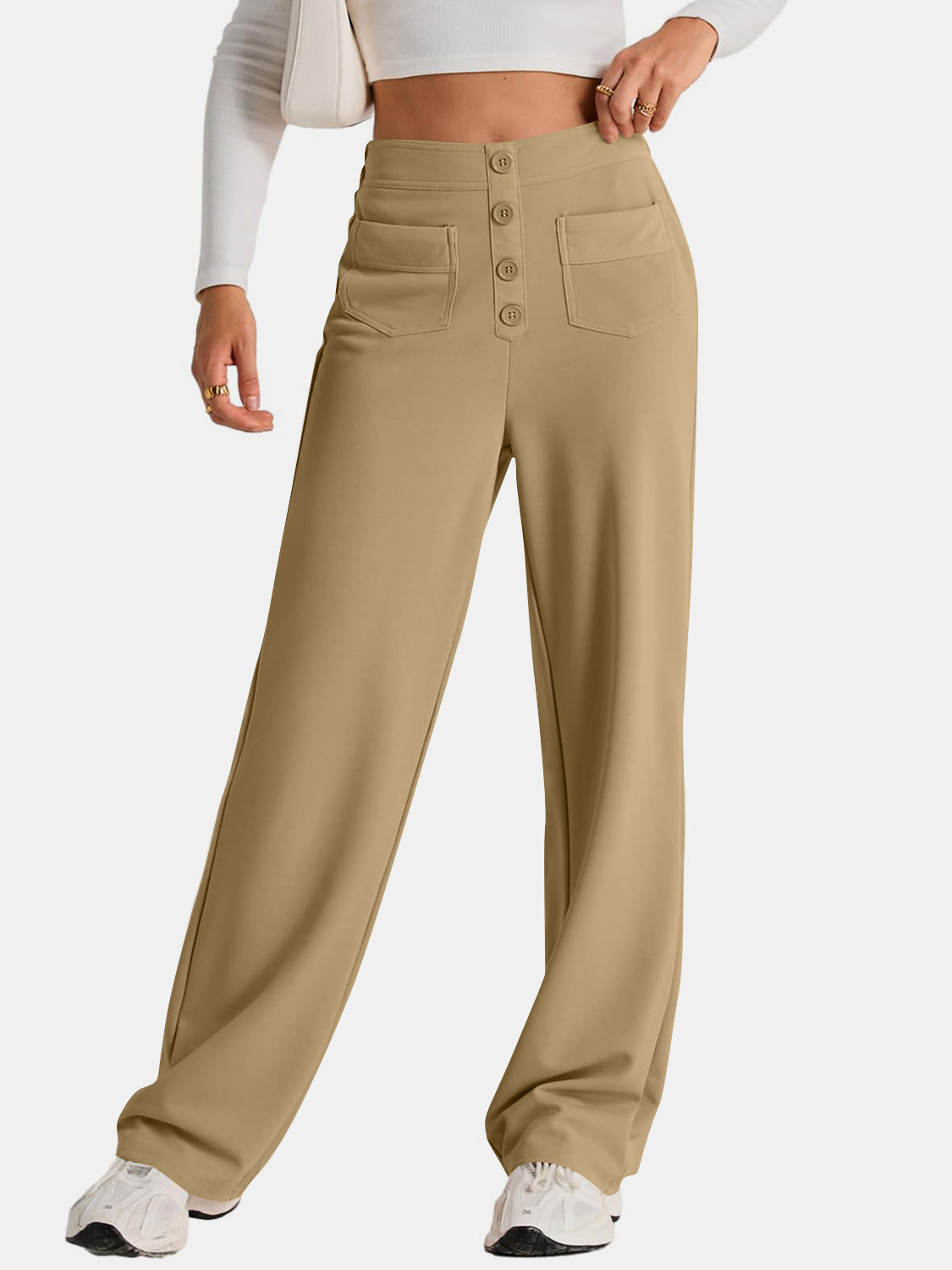 LIZAKOSHT  -  High Waist Wide Leg Pants