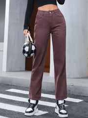 LIZAKOSHT  -  Straight Leg Jeans with Pockets