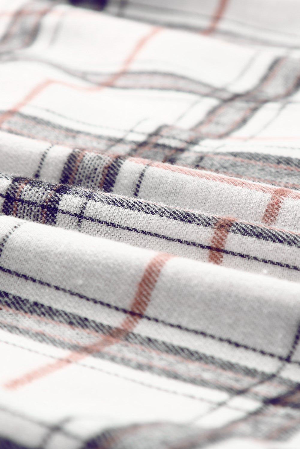 LIZAKOSHT  -  Plaid Button Up Long Sleeve Shacket