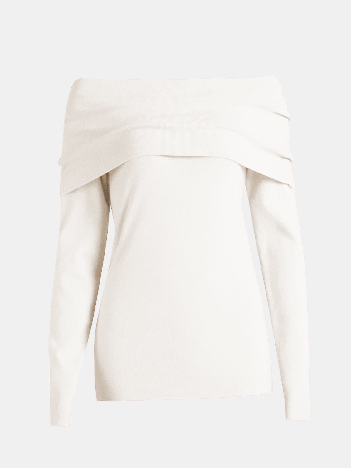 LIZAKOSHT  -  Off-Shoulder Long Sleeve Sweater