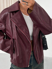 LIZAKOSHT  -  Zip Up Drop Shoulder Jacket