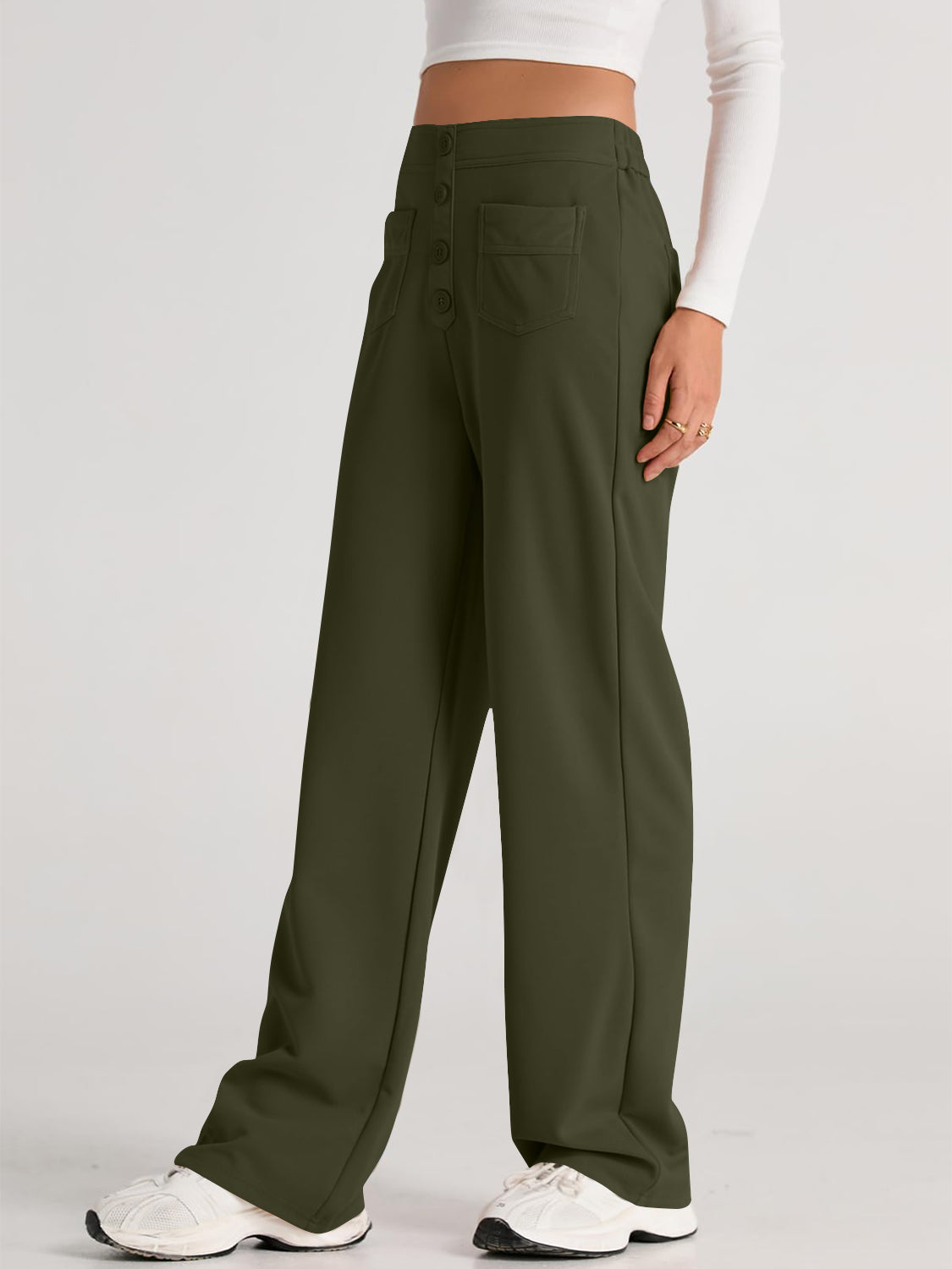 LIZAKOSHT  -  High Waist Wide Leg Pants