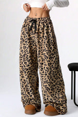 LIZAKOSHT  -  Leopard Wide Leg Pants