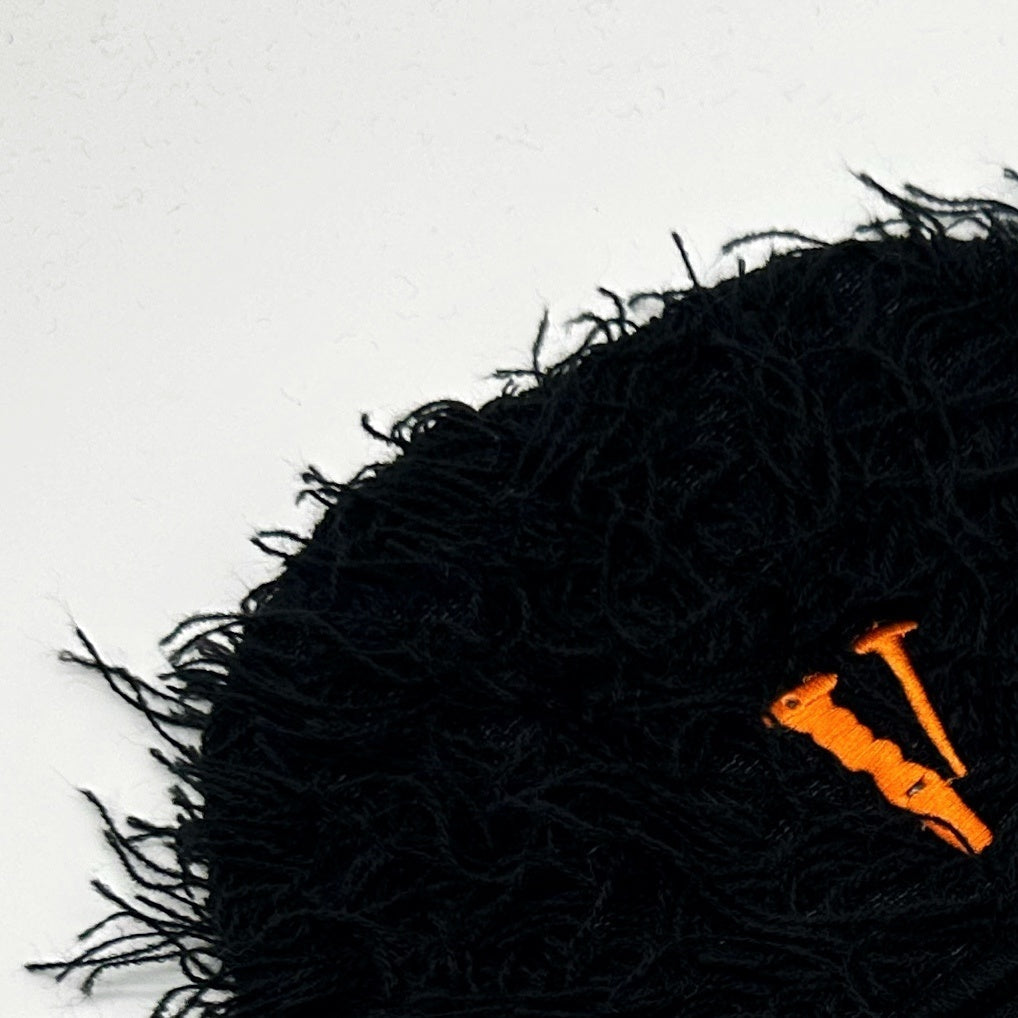 1pc  Balaclava Distressed Knitted, Ski Mask With Windproof Advantage And Embroidery Letter For Men Women(One Size Fits All)