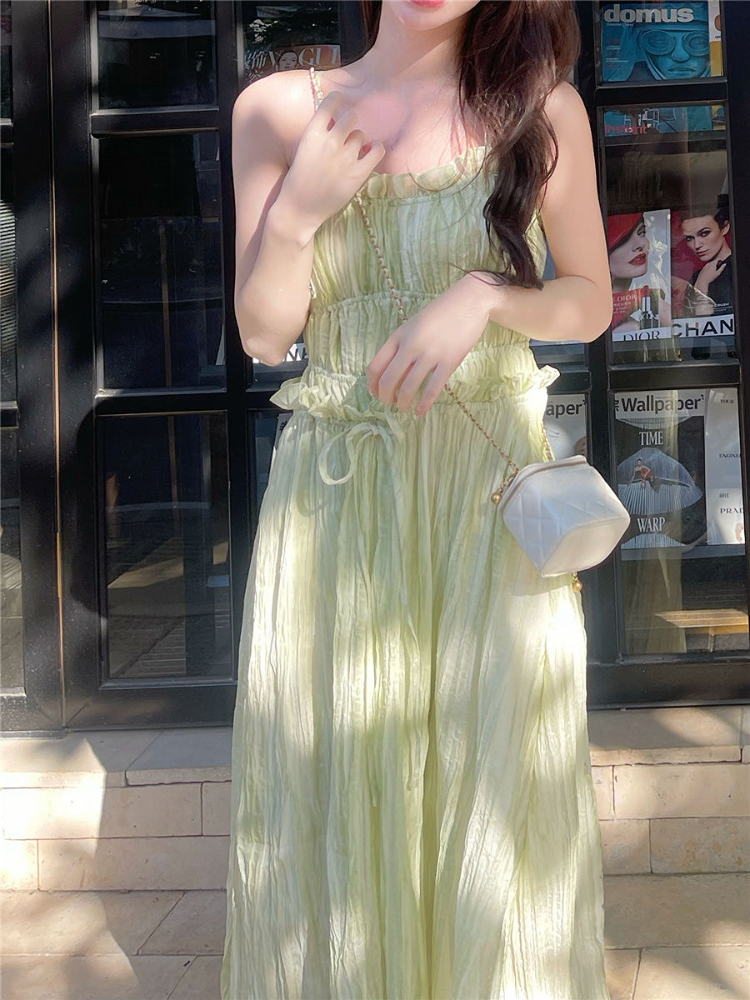 Summer Designer Kawaii Dress Women Elegant Strap Solid Sweet Mini Dress Female French High Street Party Night Mini Dress 2021