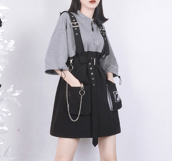 Retro Vintage Women Gothic Girls Punk Mini Dress High Waist Long Sleeve Hat Collar Sexy Gry Black Lolita Plus Size Jurken