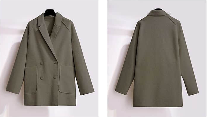 Lizakosht Woolen Coat Three-Piece Jacket Blouse Short Skirt Plus Size Women Streetwear Autumn Winter Suit Female Age Reduction Double-Side
